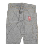 ROUGH Mens Regular Fit Blue Denim Jeans W36 L25 Workwear Zip Closure