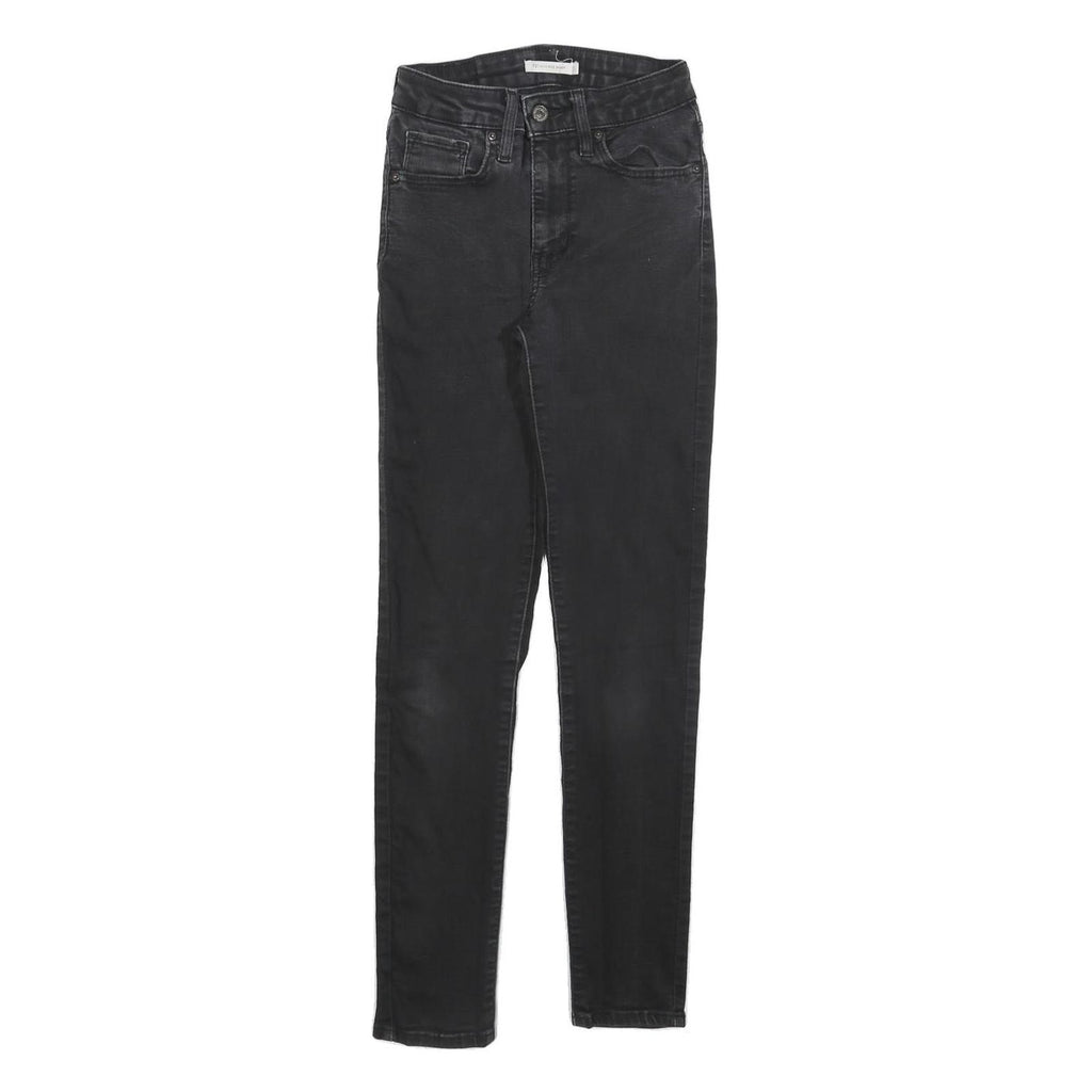 LEVI'S 721 Womens Jeans Black Slim Skinny Denim Medium W25 L30 Classic Style