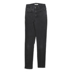 LEVI'S 721 Womens Jeans Black Slim Skinny Denim Medium W25 L30 Classic Style