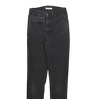 LEVI'S 721 Womens Jeans Black Slim Skinny Denim Medium W25 L30 Classic Style