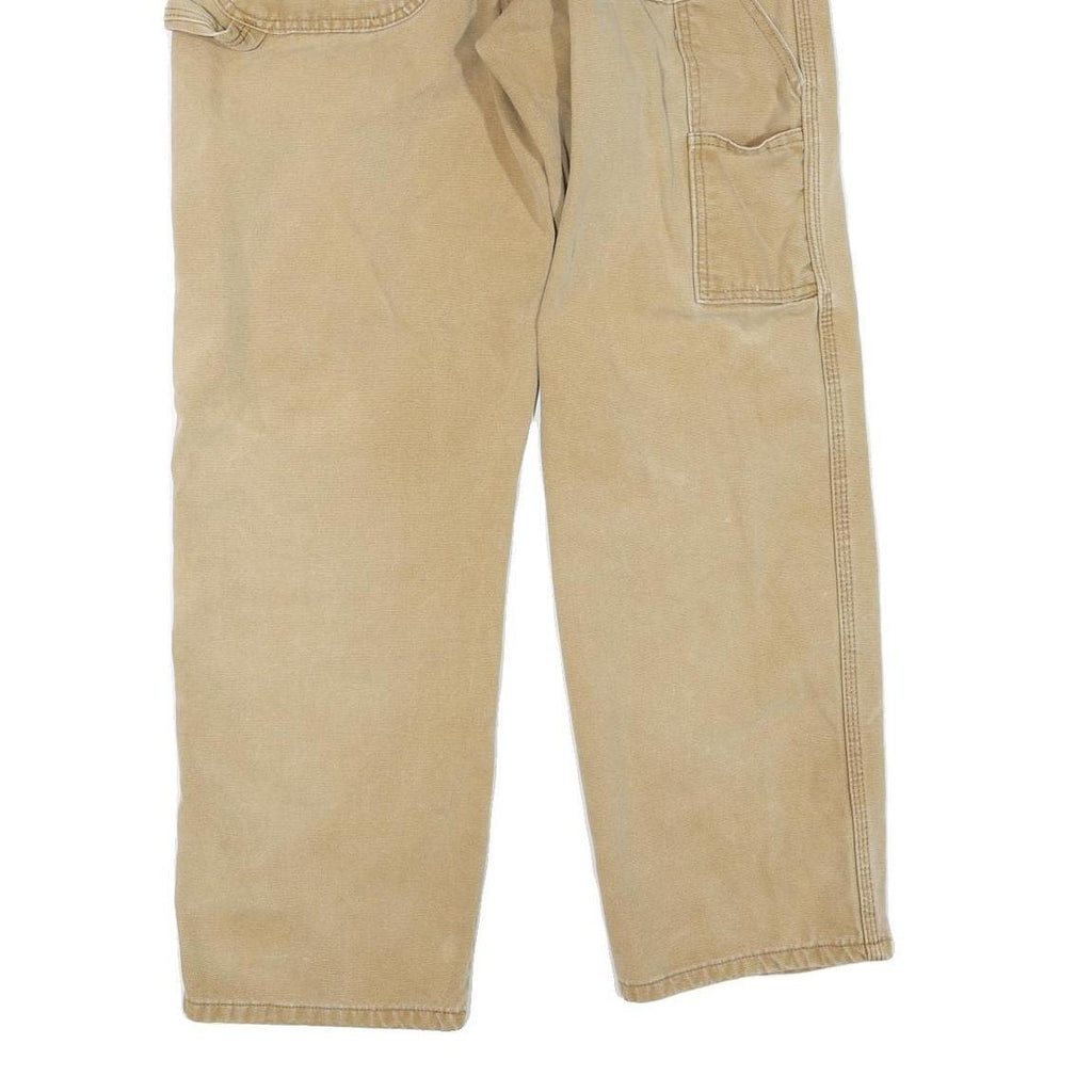 DICKIES Mens Jeans Beige Regular Straight Denim W32 L30 Workwear Carpenter Style
