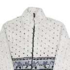 REST AND RELAXATION Womens White & Grey Polar Bear Pattern Jacket L Polyester