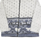 REST AND RELAXATION Womens White & Grey Polar Bear Pattern Jacket L Polyester
