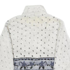 REST AND RELAXATION Womens White & Grey Polar Bear Pattern Jacket L Polyester