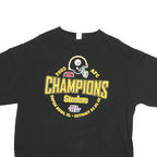Mens Black Steelers Champions Graphic T-Shirt XL Short Sleeve Crew Neck Super