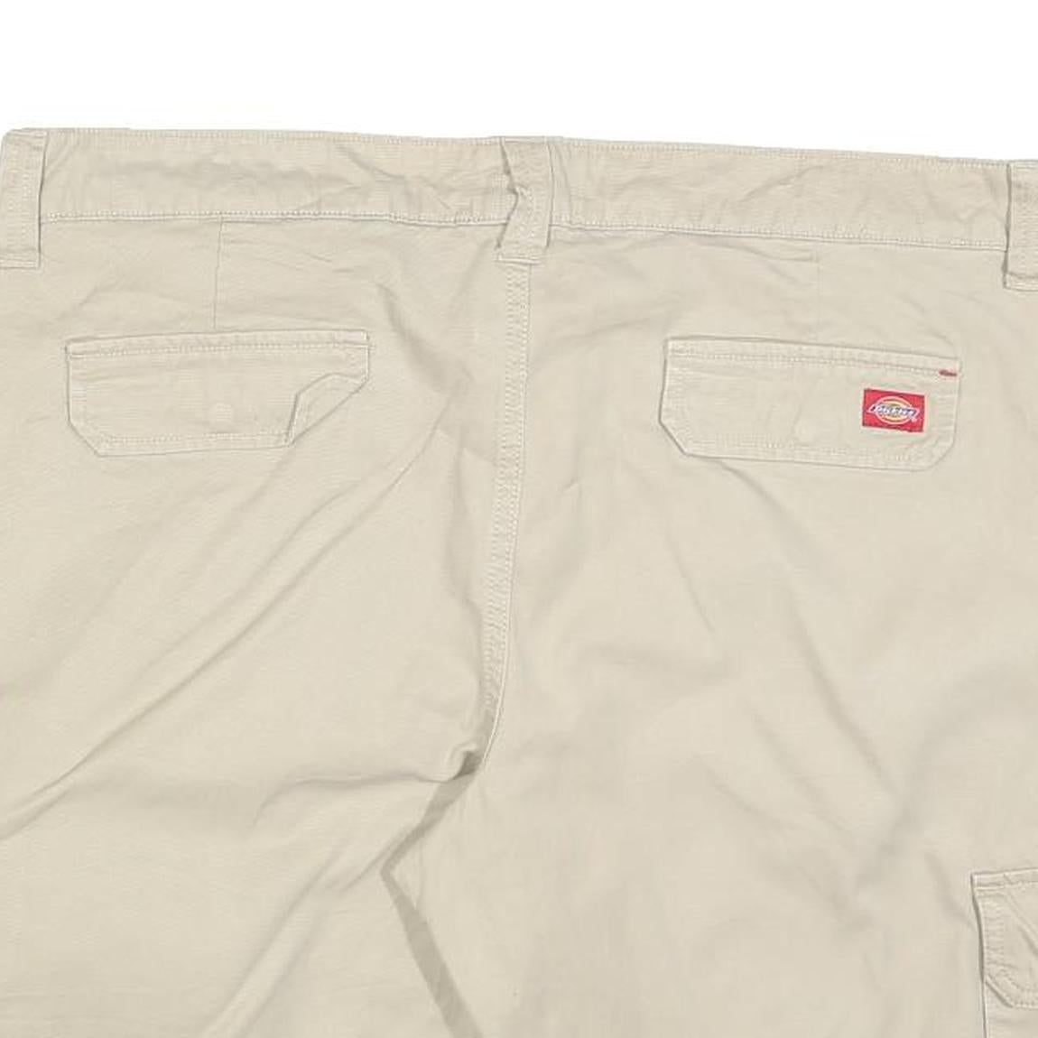 DICKIES Womens Beige Cargo Cotton Blend Shorts XL W38 Practical Pockets