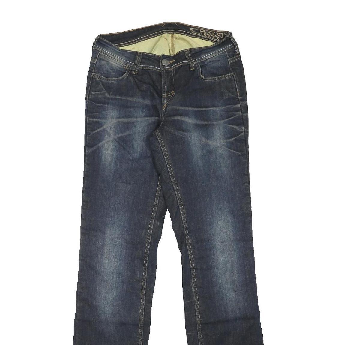 IXS Womens Blue Denim Regular Fit Straight Leg Cotton Blend Medium Wash W28 L34