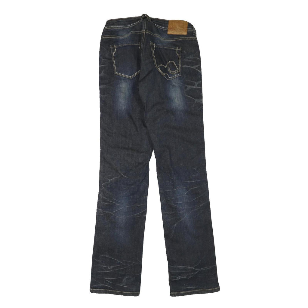 IXS Womens Blue Denim Regular Fit Straight Leg Cotton Blend Medium Wash W28 L34