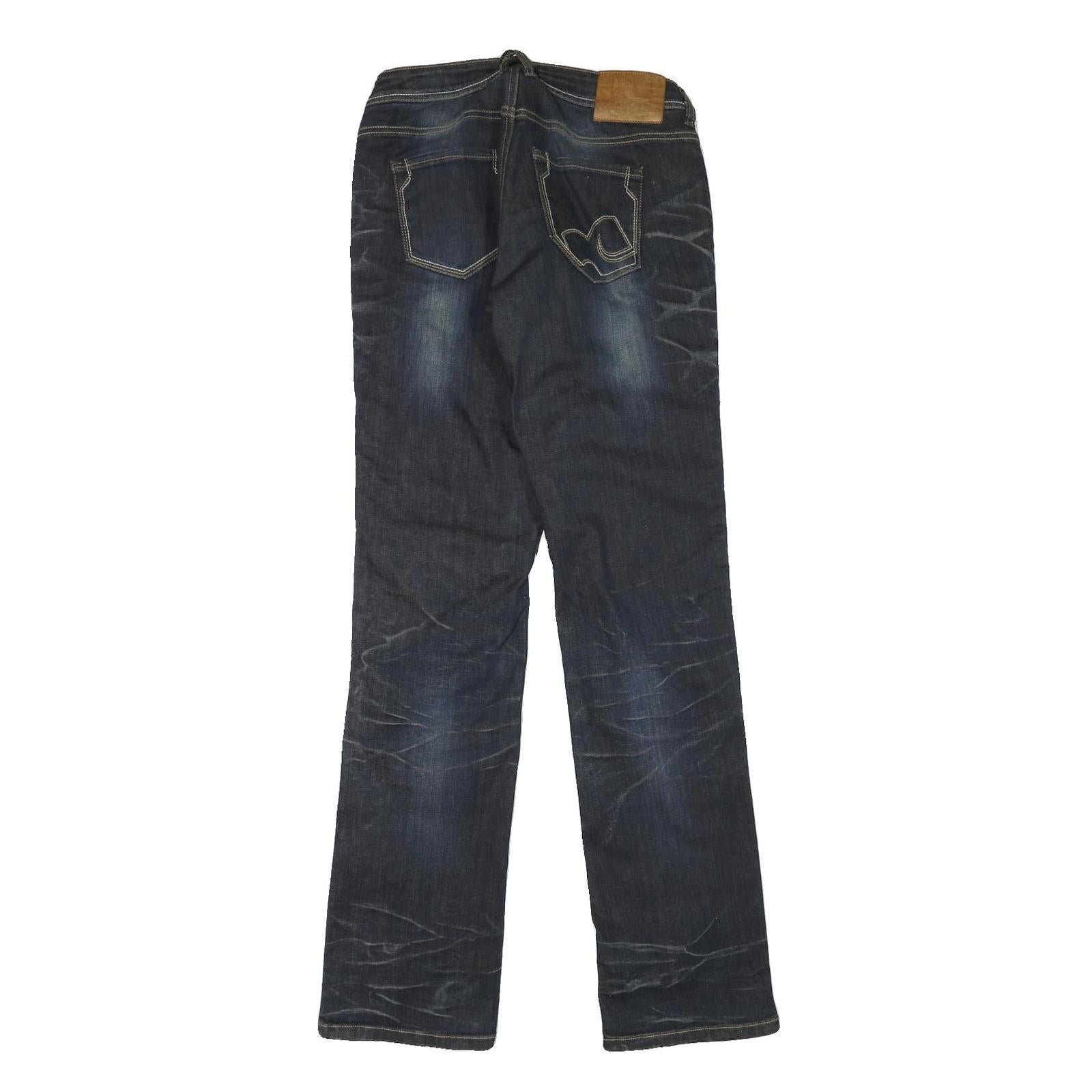 IXS Womens Blue Denim Regular Fit Straight Leg Cotton Blend Medium Wash W28 L34