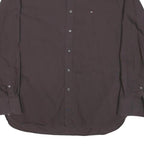 TOMMY HILFIGER Mens Black Button Down Shirt L Classic Fit Cotton Blend