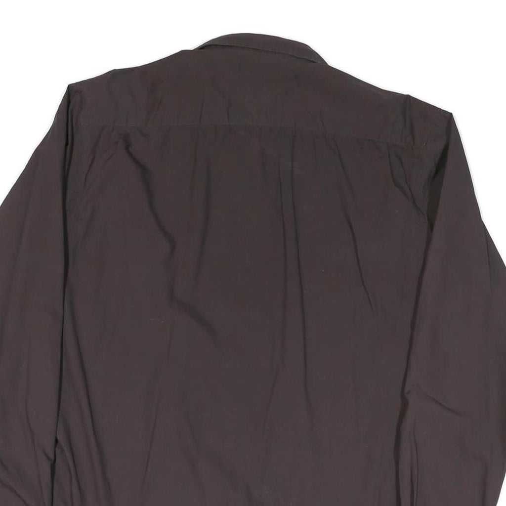 TOMMY HILFIGER Mens Black Button Down Shirt L Classic Fit Cotton Blend