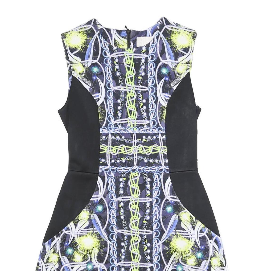 PETER PILOTTO Womens Black & Multicolour Sleeveless Day Polyester Blend Dress UK