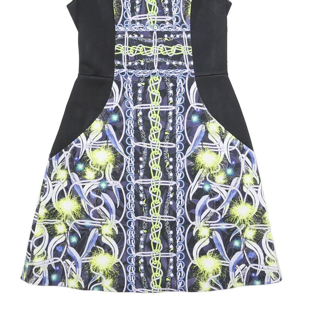 PETER PILOTTO Womens Black & Multicolour Sleeveless Day Polyester Blend Dress UK