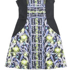 PETER PILOTTO Womens Black & Multicolour Sleeveless Day Polyester Blend Dress UK
