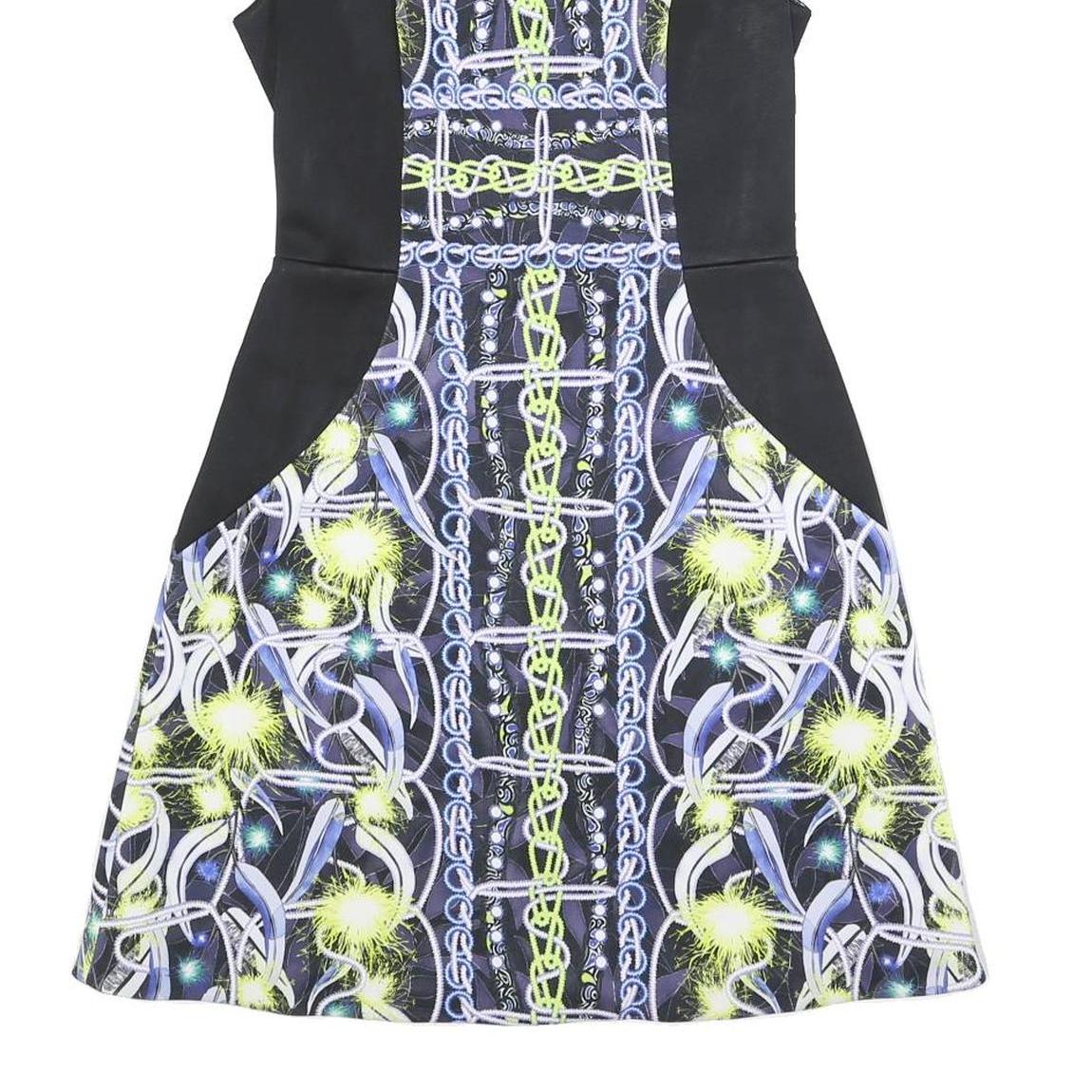 PETER PILOTTO Womens Black & Multicolour Sleeveless Day Polyester Blend Dress UK