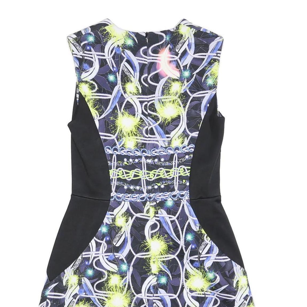 PETER PILOTTO Womens Black & Multicolour Sleeveless Day Polyester Blend Dress UK