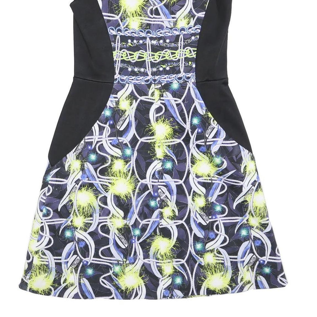 PETER PILOTTO Womens Black & Multicolour Sleeveless Day Polyester Blend Dress UK