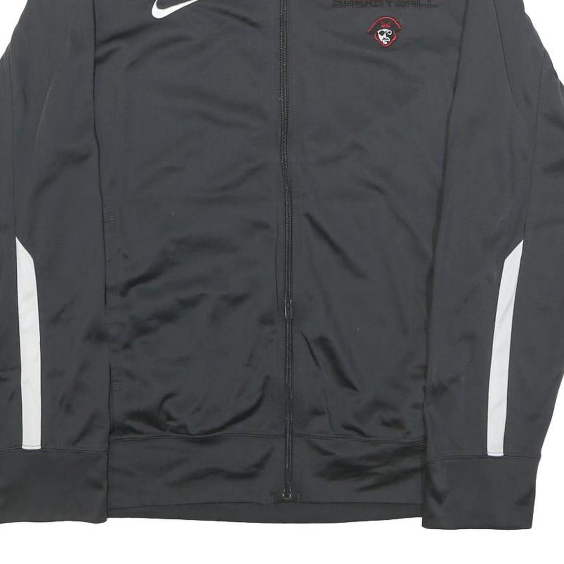 NIKE Mens Black & White Christian Brothers Basketball Track Jacket S Polyester