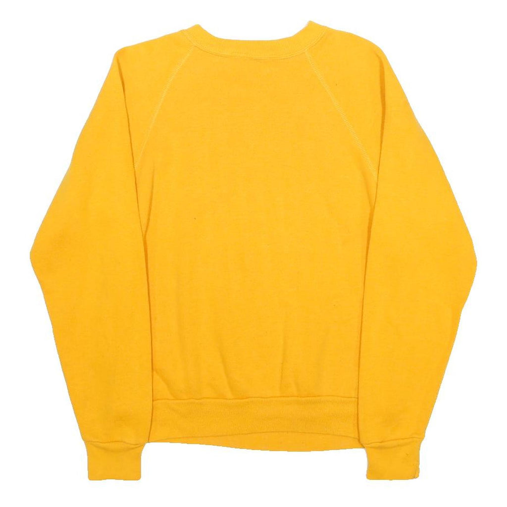 Mens Yellow University Of Michigan Crew Neck Sweatshirt S Cotton Blend Casual