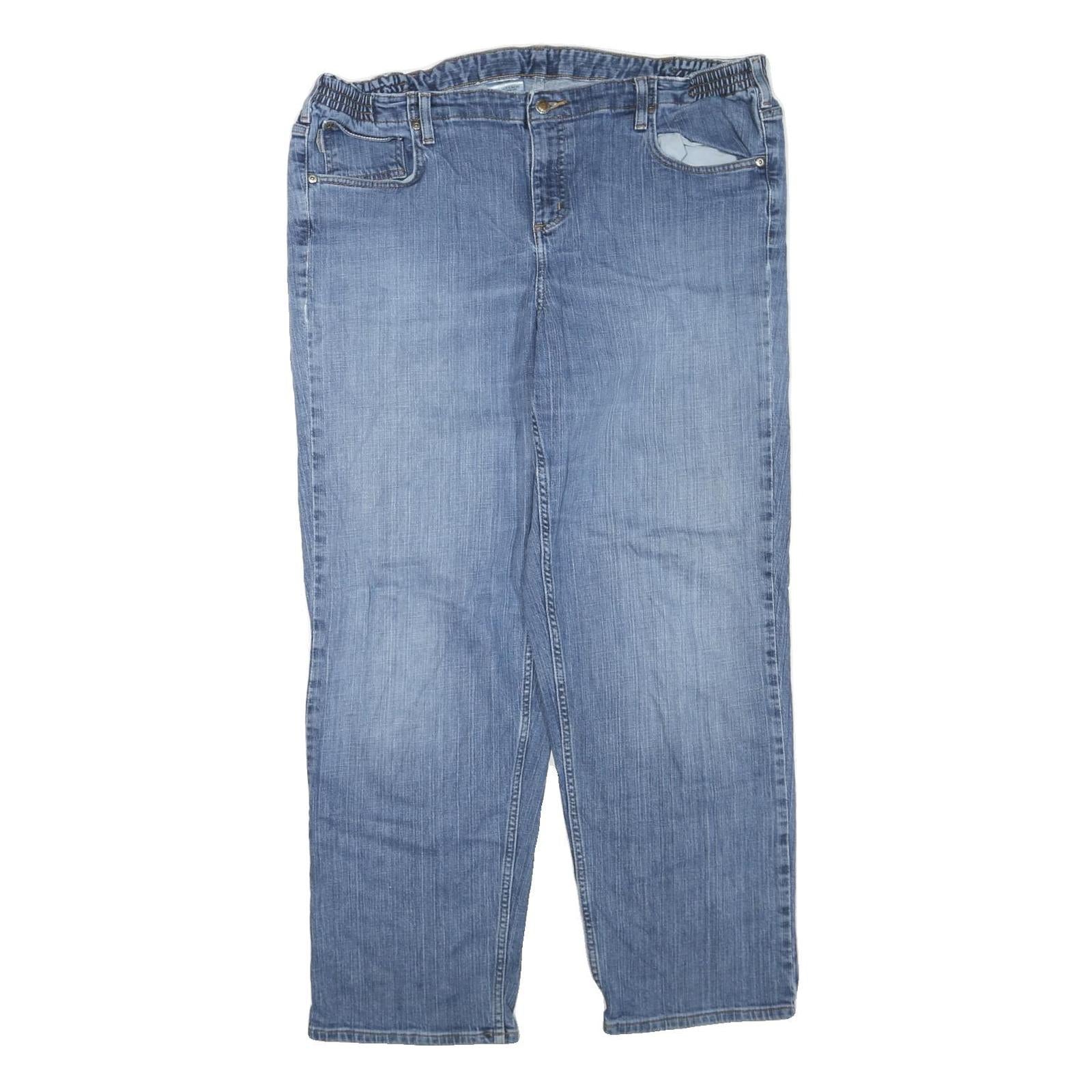 CARHARTT Womens Blue Regular Fit Straight Denim Light Wash Jeans W40 L32 Relaxed