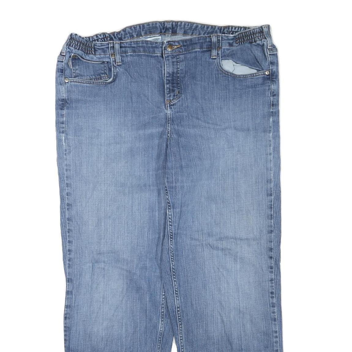 CARHARTT Womens Blue Regular Fit Straight Denim Light Wash Jeans W40 L32 Relaxed