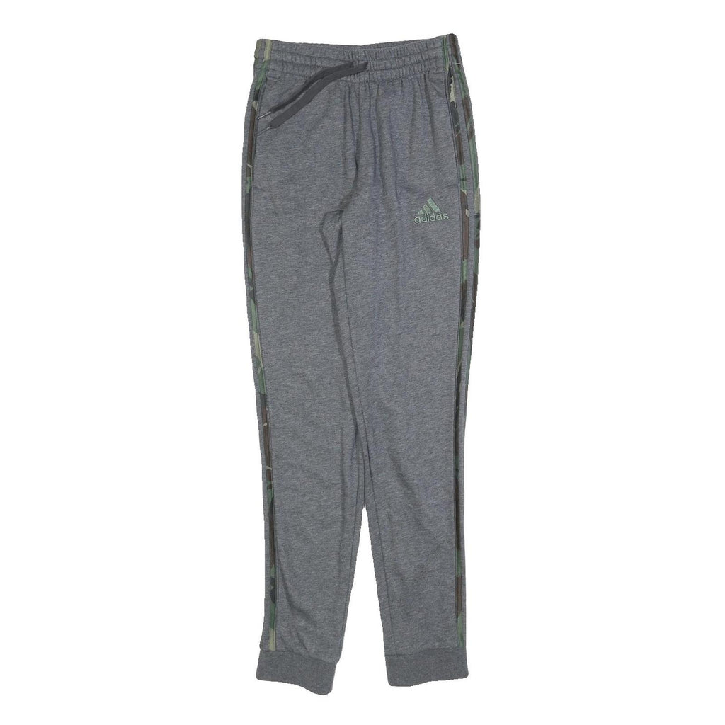 ADIDAS Mens Joggers Grey & Camouflage XS W25 L30 Cotton Slim Tapered Fit Casual