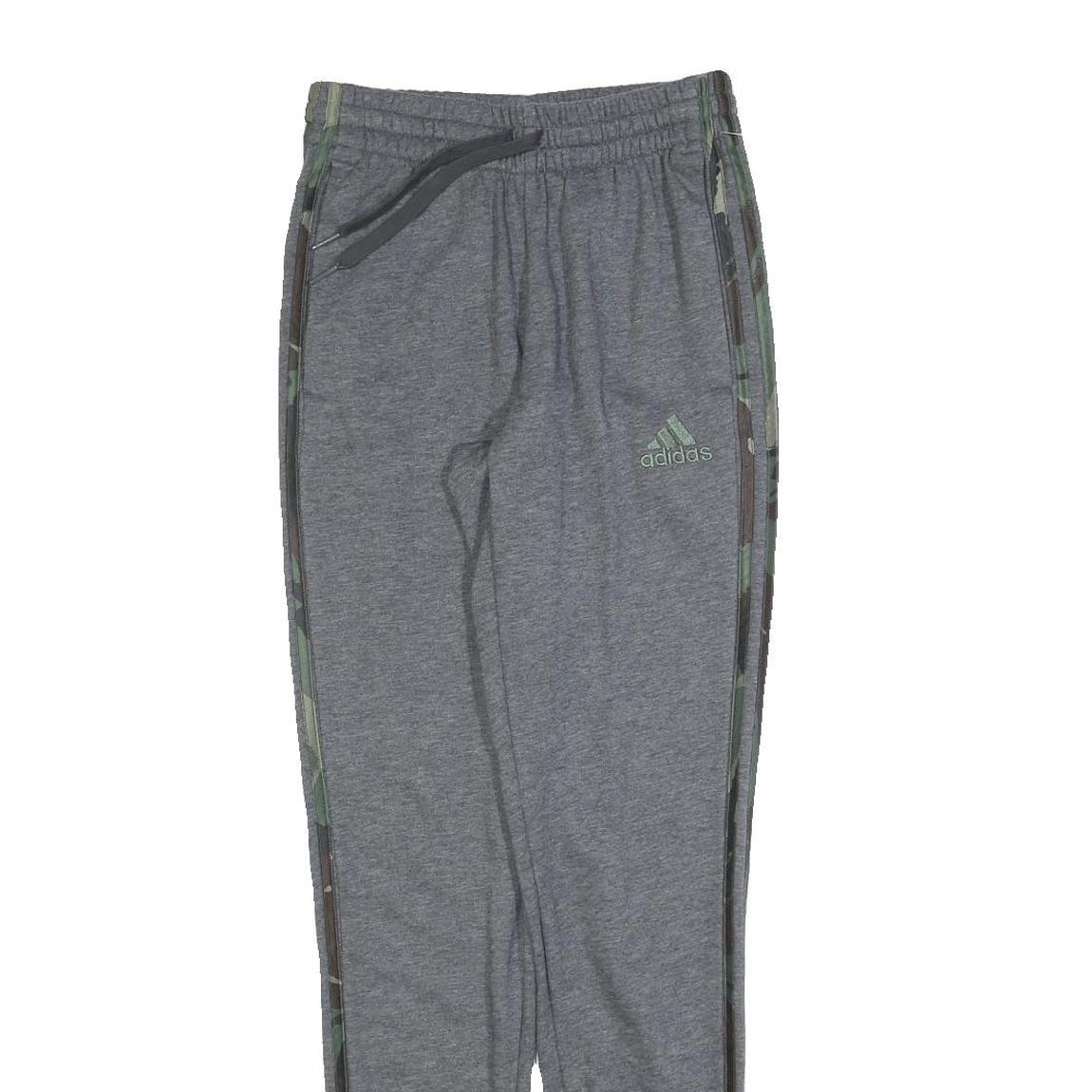 ADIDAS Mens Joggers Grey & Camouflage XS W25 L30 Cotton Slim Tapered Fit Casual