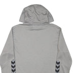 HUMMEL Mens Grey Hoodie M FC Orion Crest Pullover Sportswear