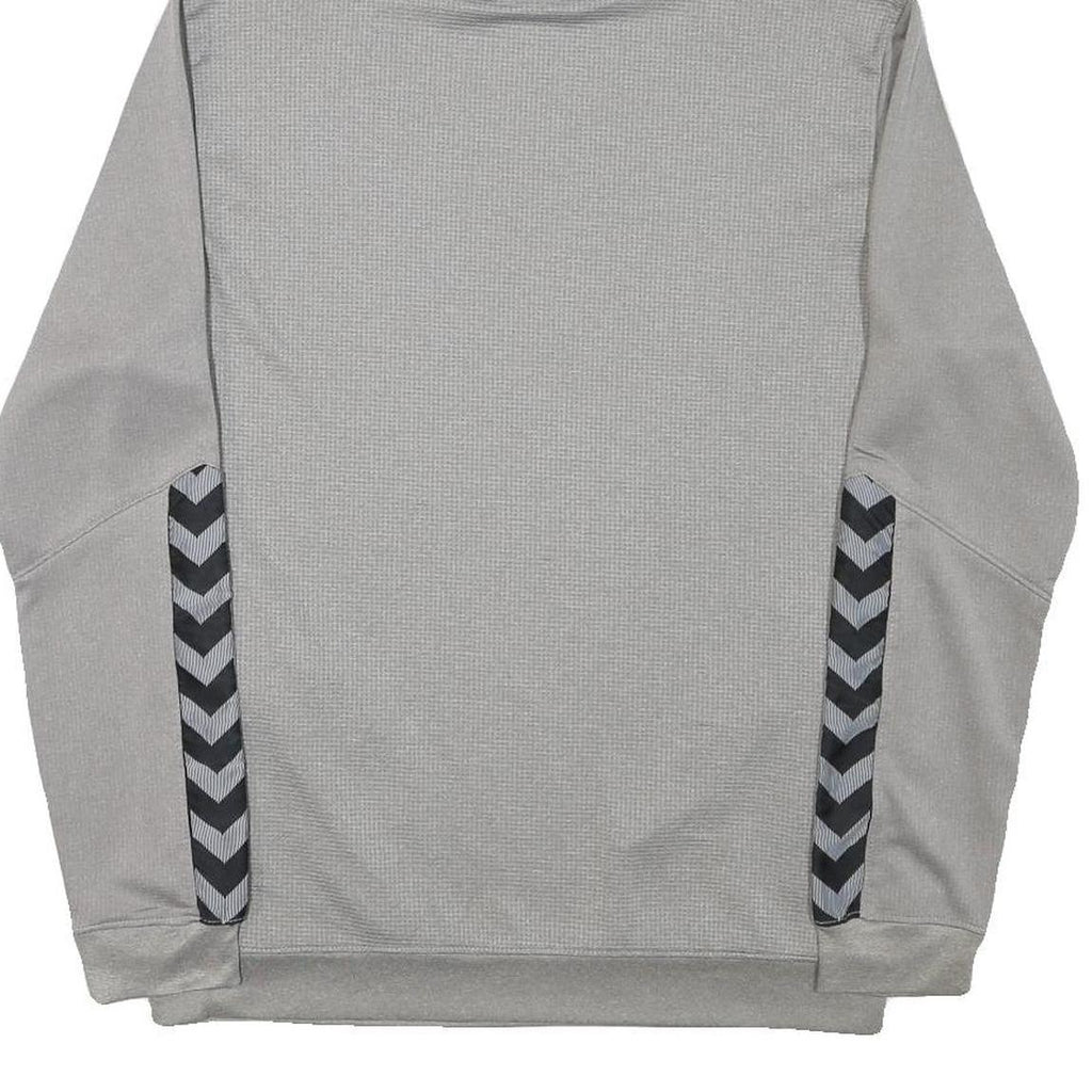 HUMMEL Mens Grey Hoodie M FC Orion Crest Pullover Sportswear