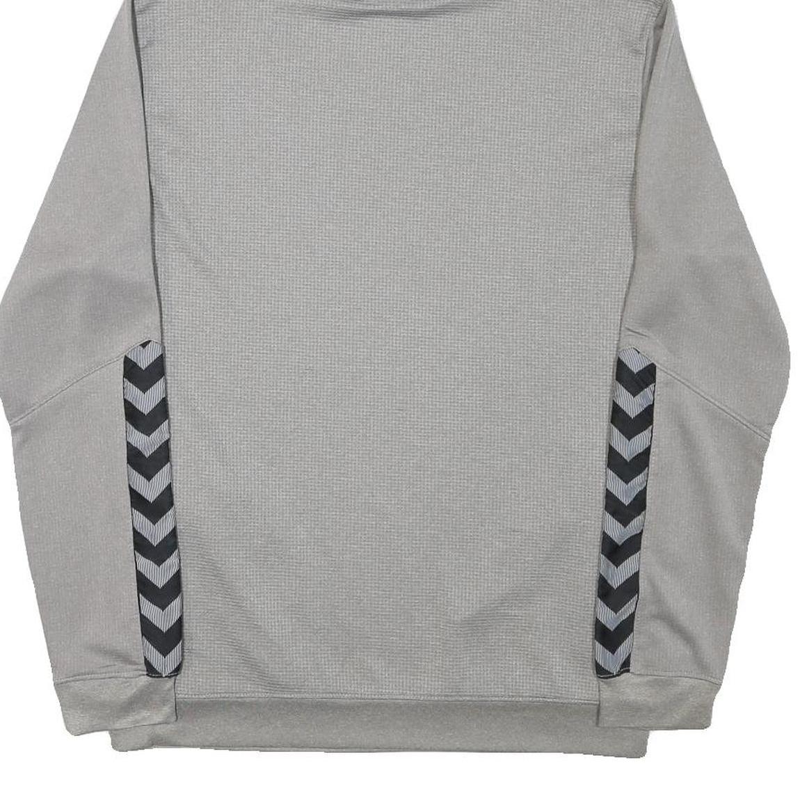 HUMMEL Mens Grey Hoodie M FC Orion Crest Pullover Sportswear