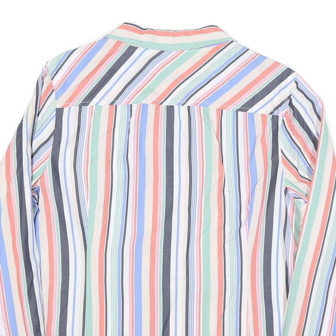 TOMMY HILFIGER Womens Multicolour Stripe Shirt XL Casual Button-Up Cotton