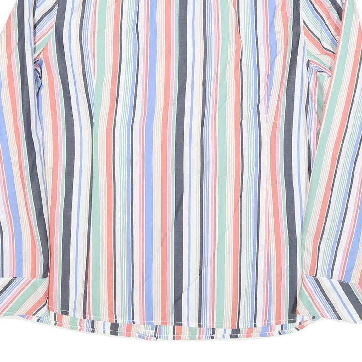 TOMMY HILFIGER Womens Multicolour Stripe Shirt XL Casual Button-Up Cotton