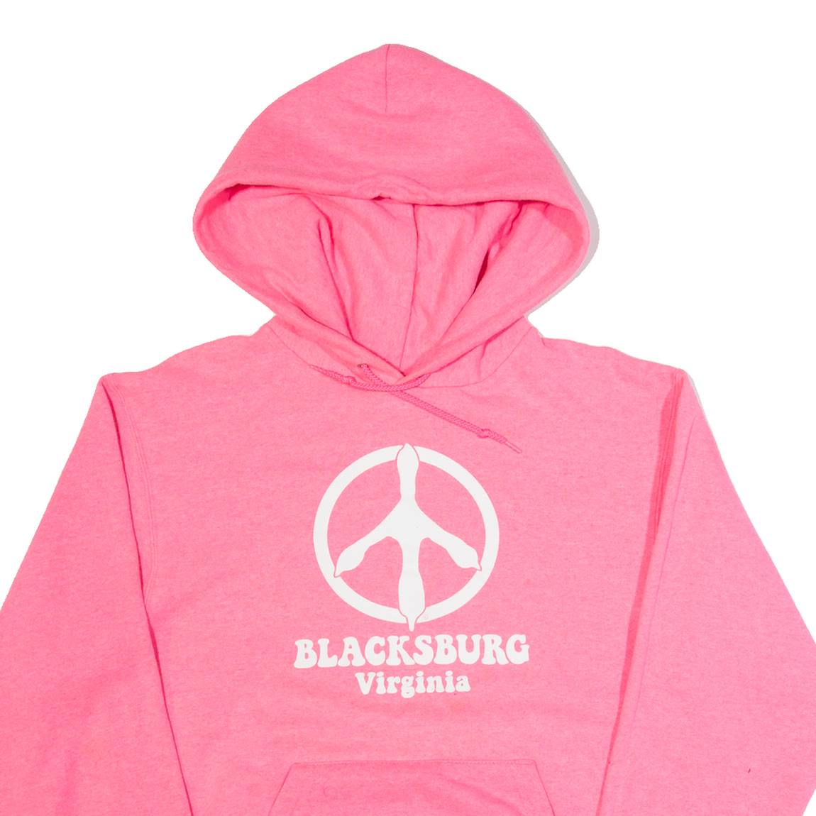 CHAMPION Blacksburg Virginia Mens Pink Hoodie USA S