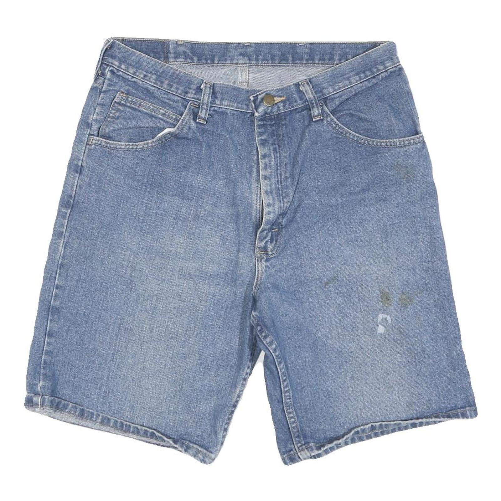 WRANGLER Mens Denim Blue Casual Shorts L W34 Cotton Blend Classic Fit