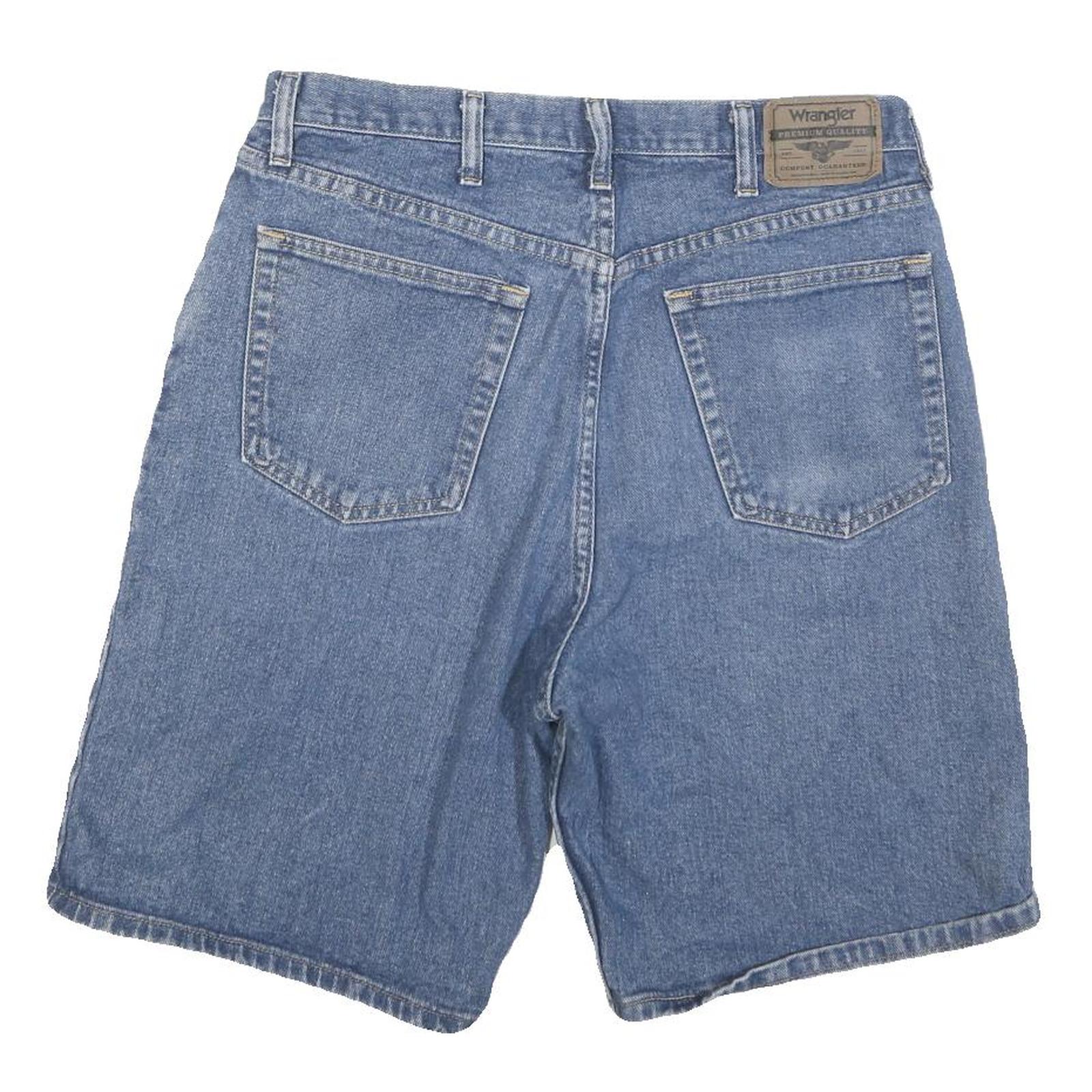 WRANGLER Mens Denim Blue Casual Shorts L W34 Cotton Blend Classic Fit
