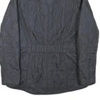 BARBOUR Womens Black Quilted Jacket UK 8 Polyester Blend Button Closure Stylish