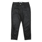 NEXT Womens Regular Black Trousers W34 L25 Button Closure Polyester Blend
