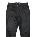 NEXT Womens Regular Black Trousers W34 L25 Button Closure Polyester Blend