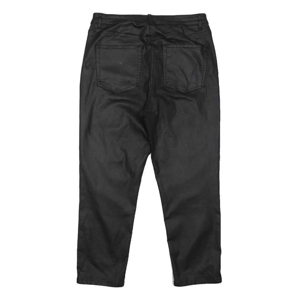 NEXT Womens Regular Black Trousers W34 L25 Button Closure Polyester Blend
