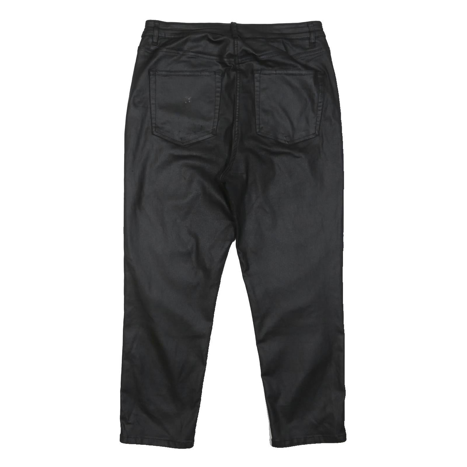 NEXT Womens Regular Black Trousers W34 L25 Button Closure Polyester Blend