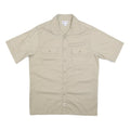 CARHARTT Mens Beige Cotton Short Sleeve Work Shirt L Utility Pockets