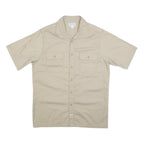 CARHARTT Mens Beige Cotton Short Sleeve Work Shirt L Utility Pockets