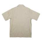 CARHARTT Mens Beige Cotton Short Sleeve Work Shirt L Utility Pockets