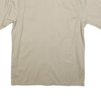 CARHARTT Mens Beige Cotton Short Sleeve Work Shirt L Utility Pockets
