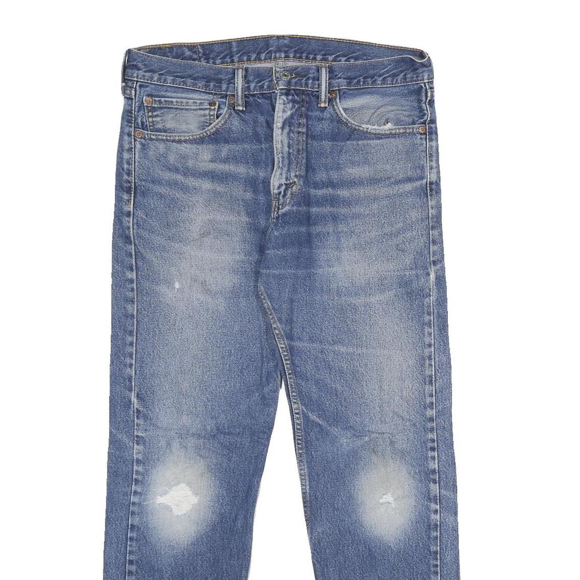 LEVI'S 505 Mens Jeans Blue Regular Straight Denim Medium W34 L30 Classic Zip