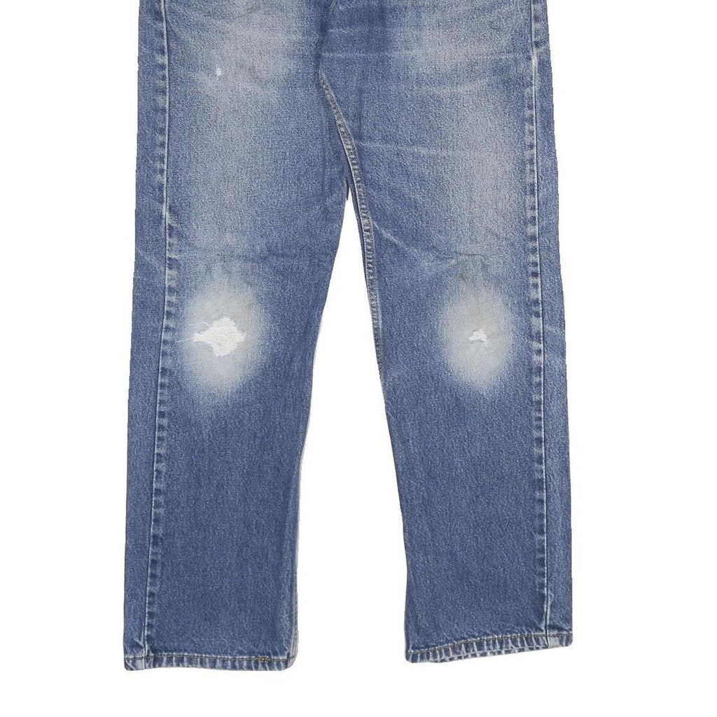 LEVI'S 505 Mens Jeans Blue Regular Straight Denim Medium W34 L30 Classic Zip