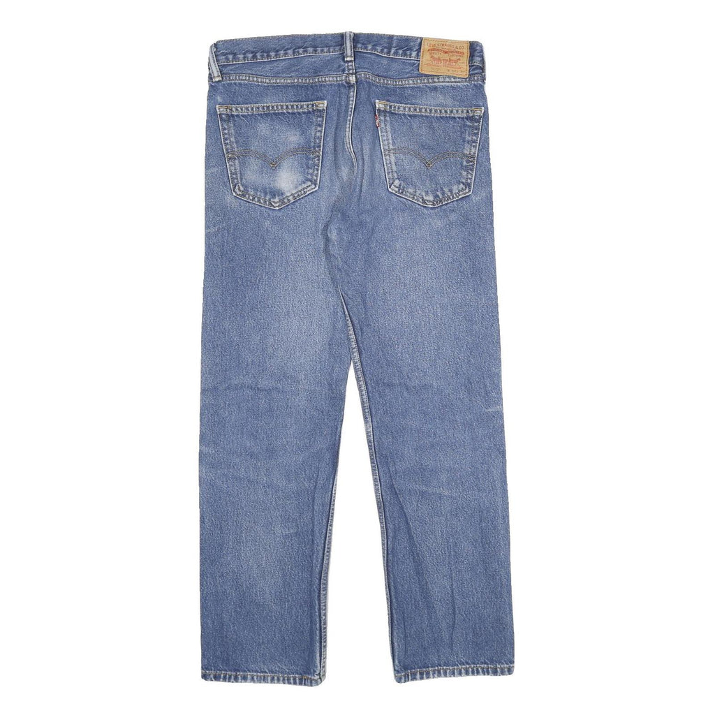 LEVI'S 505 Mens Jeans Blue Regular Straight Denim Medium W34 L30 Classic Zip