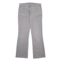 MARKS & SPENCER Womens Cotton Blend Grey Regular Fit Straight Leg Trousers W32