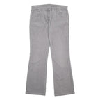 MARKS & SPENCER Womens Cotton Blend Grey Regular Fit Straight Leg Trousers W32