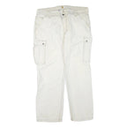 CARHARTT Mens Cotton Blend White Workwear Regular Straight Trousers W40 L32